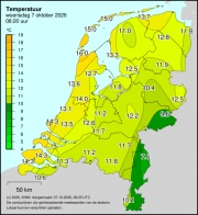 Weerkaart KNMI Temperatuur