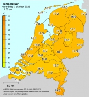 Weerkaart KNMI Temperatuur