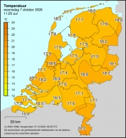 Weerkaart KNMI Temperatuur