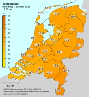 Weerkaart KNMI Temperatuur