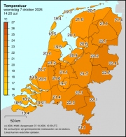 Weerkaart KNMI Temperatuur