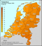 Weerkaart KNMI Temperatuur