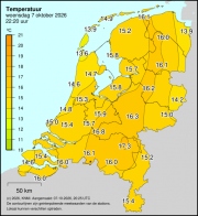 Weerkaart KNMI Temperatuur