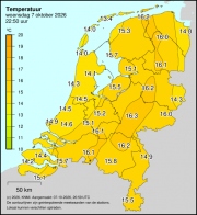 Weerkaart KNMI Temperatuur
