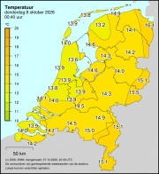 Weerkaart KNMI Temperatuur