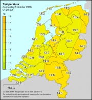 Weerkaart KNMI Temperatuur
