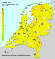 Weerkaart KNMI Temperatuur