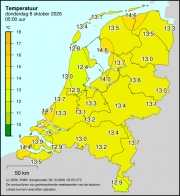 Weerkaart KNMI Temperatuur