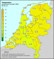 Weerkaart KNMI Temperatuur