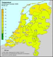 Weerkaart KNMI Temperatuur