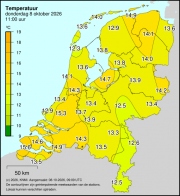 Weerkaart KNMI Temperatuur