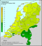 Weerkaart KNMI Temperatuur