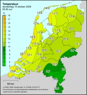 Weerkaart KNMI Temperatuur
