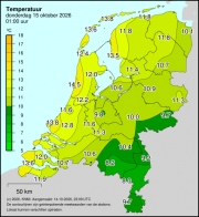 Weerkaart KNMI Temperatuur