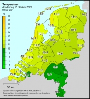 Weerkaart KNMI Temperatuur