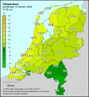 Weerkaart KNMI Temperatuur