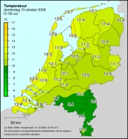 Weerkaart KNMI Temperatuur