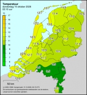 Weerkaart KNMI Temperatuur