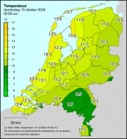 Weerkaart KNMI Temperatuur