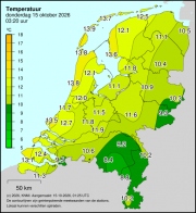 Weerkaart KNMI Temperatuur