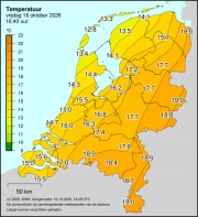 Weerkaart KNMI Temperatuur