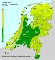 Weerkaart KNMI Temperatuur