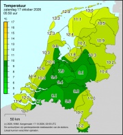 Weerkaart KNMI Temperatuur