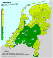 Weerkaart KNMI Temperatuur