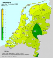 Weerkaart KNMI Temperatuur