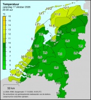 Weerkaart KNMI Temperatuur