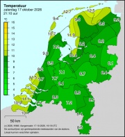 Weerkaart KNMI Temperatuur