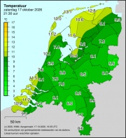 Weerkaart KNMI Temperatuur