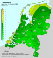 Weerkaart KNMI Temperatuur
