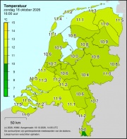 Weerkaart KNMI Temperatuur