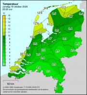 Weerkaart KNMI Temperatuur
