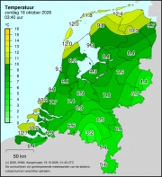 Weerkaart KNMI Temperatuur