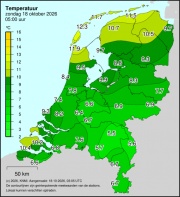 Weerkaart KNMI Temperatuur
