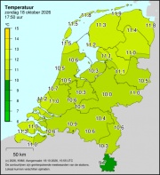 Weerkaart KNMI Temperatuur