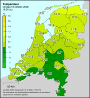 Weerkaart KNMI Temperatuur