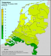 Weerkaart KNMI Temperatuur