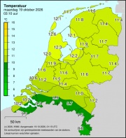 Weerkaart KNMI Temperatuur