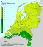 Weerkaart KNMI Temperatuur