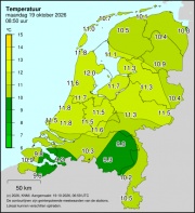 Weerkaart KNMI Temperatuur