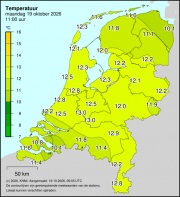 Weerkaart KNMI Temperatuur