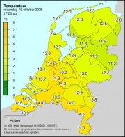 Weerkaart KNMI Temperatuur