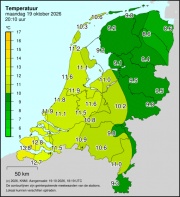 Weerkaart KNMI Temperatuur