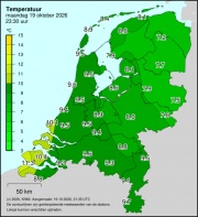 Weerkaart KNMI Temperatuur