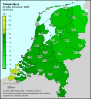 Weerkaart KNMI Temperatuur