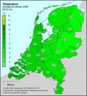 Weerkaart KNMI Temperatuur