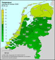 Weerkaart KNMI Temperatuur